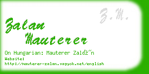 zalan mauterer business card